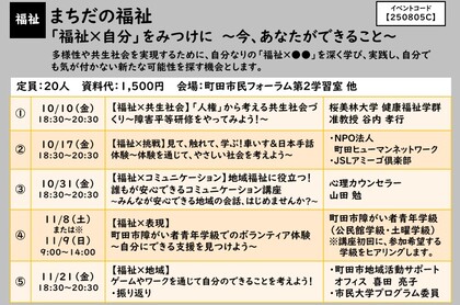 まちだの福祉プログラム詳細画像