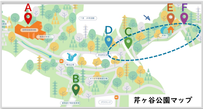 芹ヶ谷公園のマップ