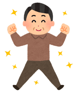 元気な男性の絵