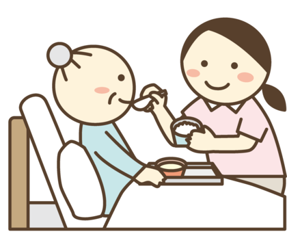 食事介助のイラスト