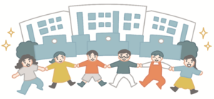 子どもが増えて、新しい学校をたくさん作ったときの様子