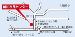 鶴川市民センターの案内図の画像