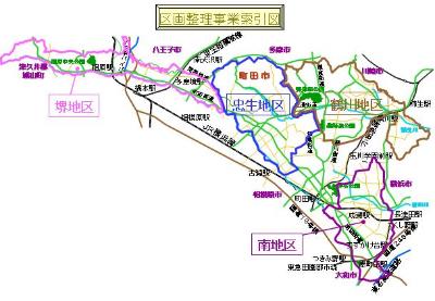 区画整理事業索引図の画像