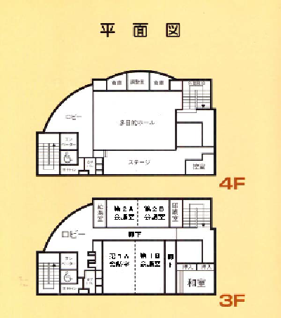 貸出施設の平面図になります