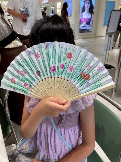 出来上がった扇子の写真