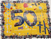 学級生作成　50年記念の旗