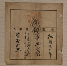 連記制の投票用紙