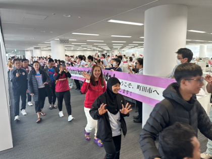 市庁舎来庁時の様子