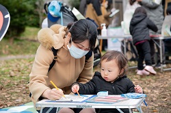 塗り絵の様子