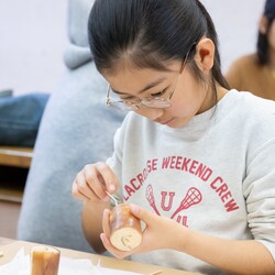 キャンドル作りの様子