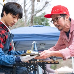 吹きガラスの様子