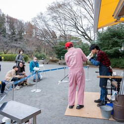 吹きガラスの様子