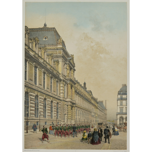 『その壮麗さにおけるパリ』《第6図》ルーブル、リヴォリ通り側の新しいファサード