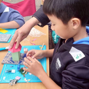 模型作りの様子