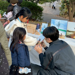 木材写真アート企画の様子