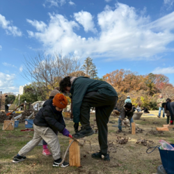 バイオ炭づくりの様子