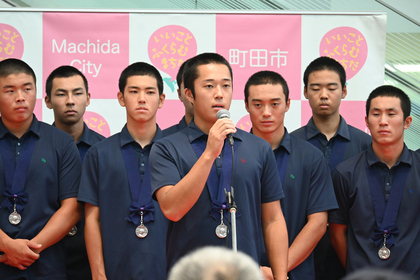 本間主将あいさつ