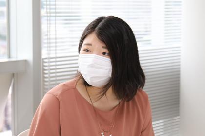 冨高日向子選手（インタビュー中）