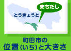 町田市の位置と大きさ