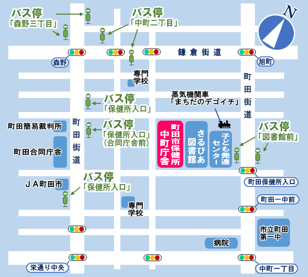 バス停の案内図