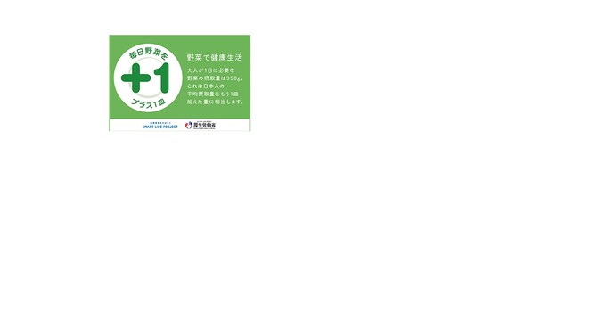 毎日野菜をプラス1皿のポップ