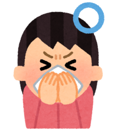 （画像）咳やくしゃみをする場合は、ティッシュやハンカチで口と鼻を覆う