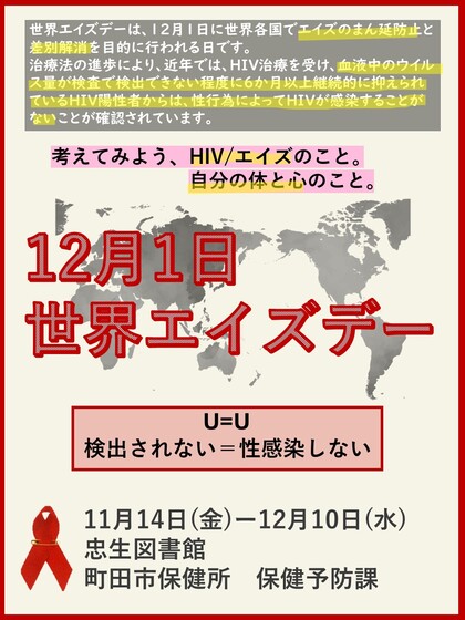 忠生図書館における特集コーナーのポスターです