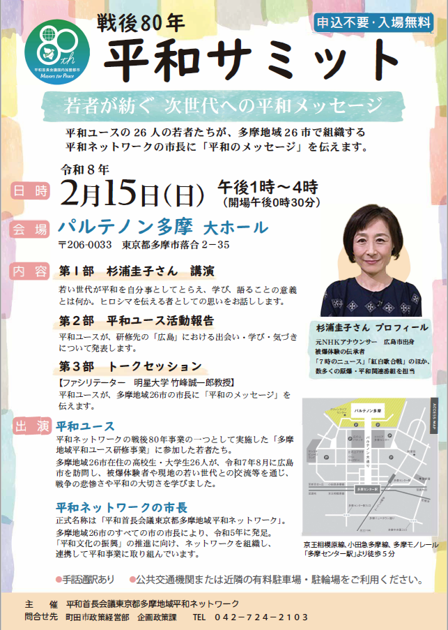 戦後80年平和サミットチラシ