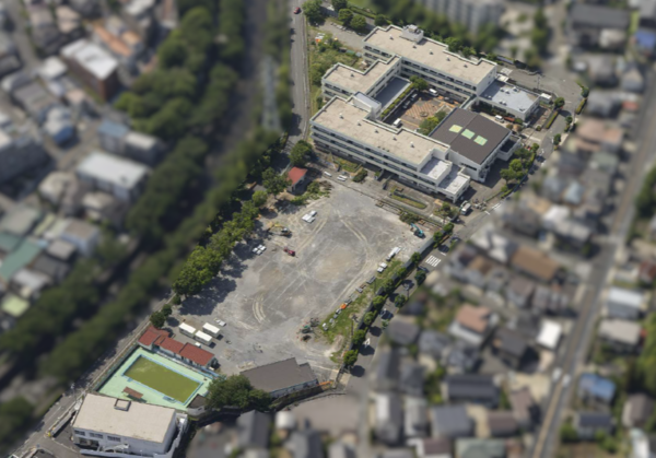 2025年5月の成瀬小学校航空写真