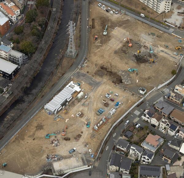 2026年1月の成瀬小学校航空写真