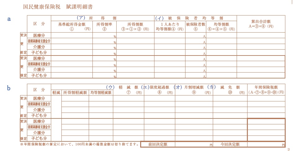 納税（更正）通知書　2ページ