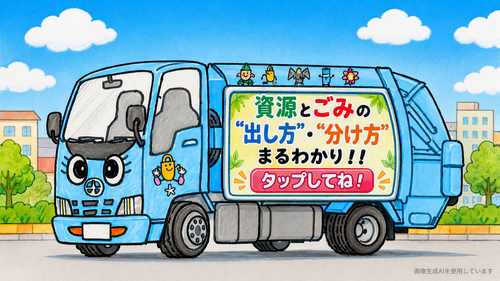 タップすると「資源とごみの出し方案内」のぺージに移動します