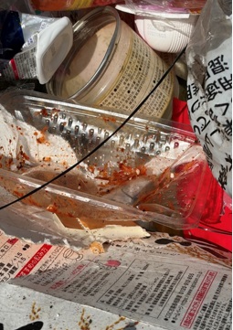 中間処理施設から返却された不適物