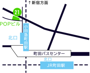 バス21番乗り場の案内図