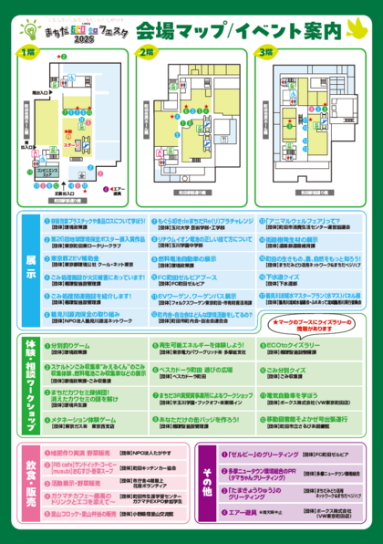 まちだECOtoフェスタ2025プログラム（裏）
