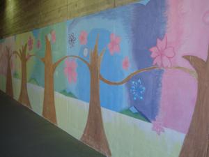 小山田隧道トンネル内西側壁面の壁画