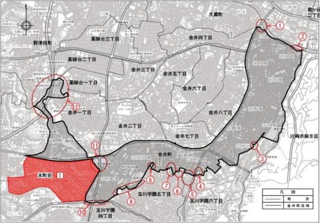 住所整理事業実施区域について