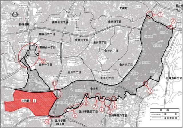 住所整理事業実施区域について