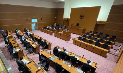 議場での発表の様子