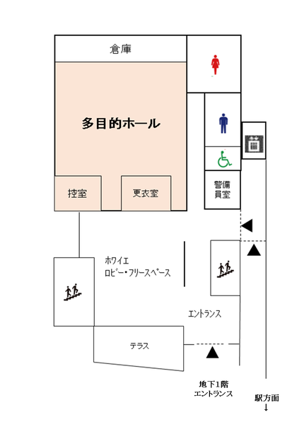 地下1階の平面図