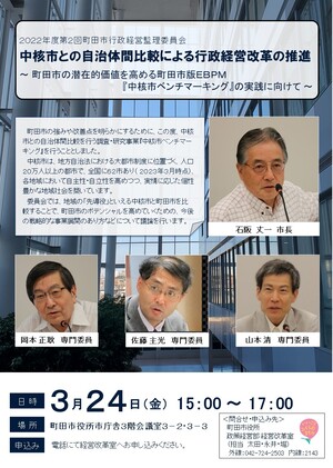 2022年度第2回町田市行政経営監理委員会の開催について