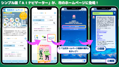 シンプル版AIナビゲーターが市のホームページに登場！