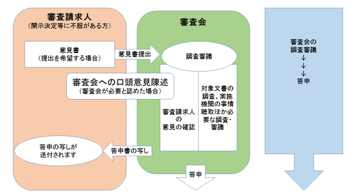 開示決定等に係る審査請求の流れ