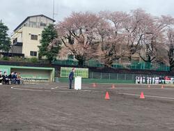 町田市民春季軟式野球大会開会式の写真