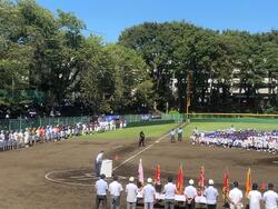 町田市少年野球秋季大会開会式の写真