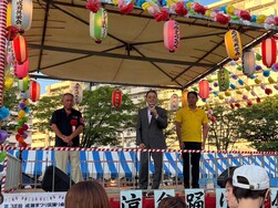 納涼盆踊り激励巡視の写真