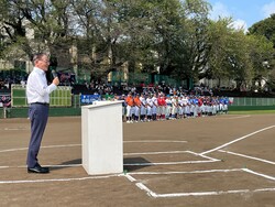 町田市少年野球秋季大会開会式の写真
