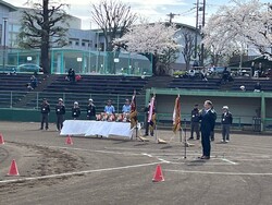 町田市民春季軟式野球大会開会式の写真