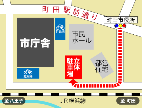 駐車場へのルート図